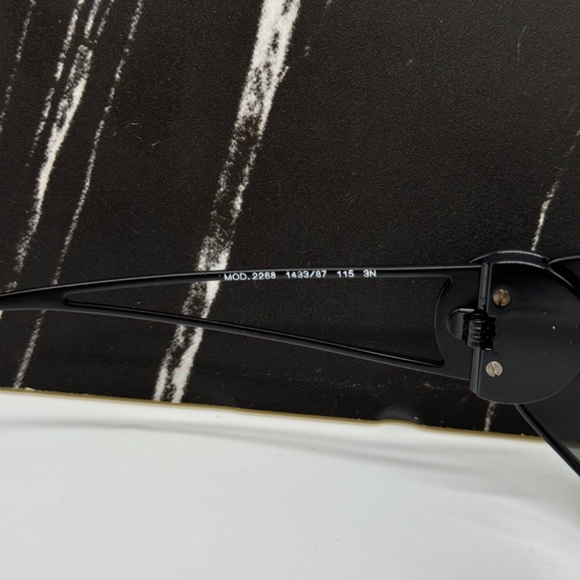 NEW VE2268 1433/87 VERSACE OVERSIZED VE2268 143387 BLACK METAL UNISEX SUNGLASSES - Picture 8 of 10